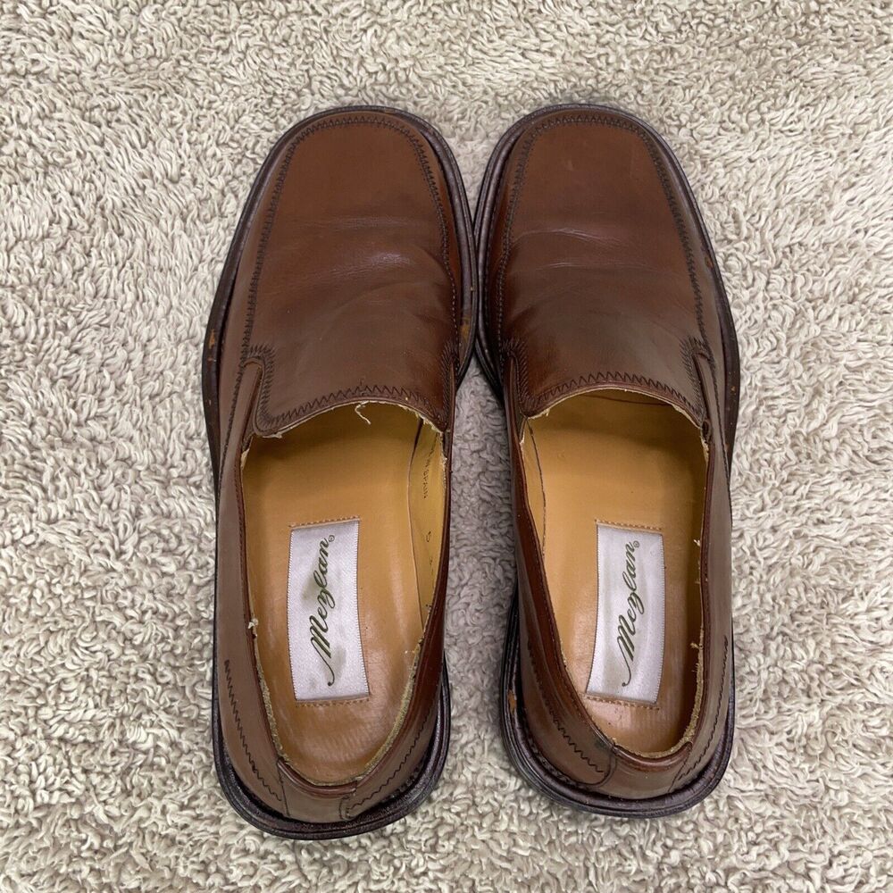 Mezlan Men's Size US 7 Lipari Penny Loafer Brown Slip-On Dress Shoes SPAIN Made - Picture 6 of 10